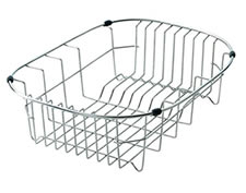 A rinse basket SSRB-2 with anti-skid rubber rings and convex plate rack