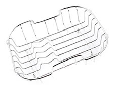 A special shaped rinse basket SSRB-5 with anti-scratch rubber rings and plate rack