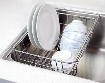 Stainless Steel Rinse Basket For Air Drying Dishes