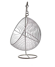 A contemporary fruit basket WFB-12 with a swing ball for storing fruits.